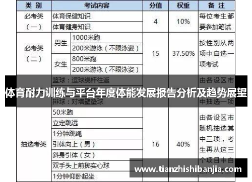 体育耐力训练与平台年度体能发展报告分析及趋势展望